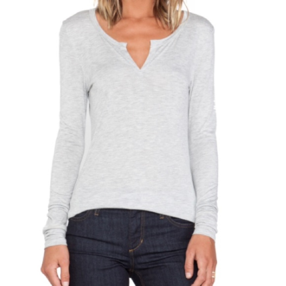 Joe's Jeans Mara Henley Heather Grey top